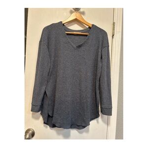Women's navy V-Neck Altar'd state sweater